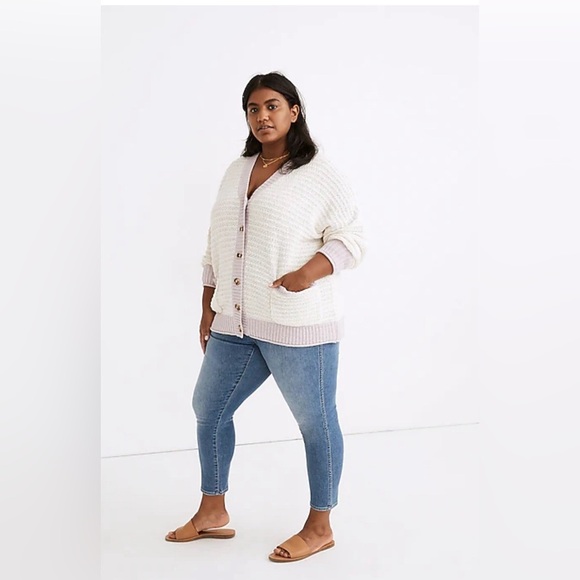 Madewell Cardigan Sweater in Colorblock size M